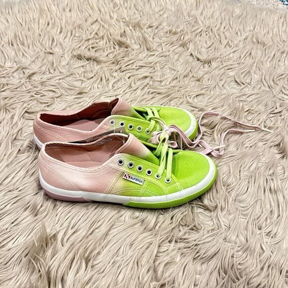 NWT Superga pink and green sneakers size 8.5 - Picture 2 of 9